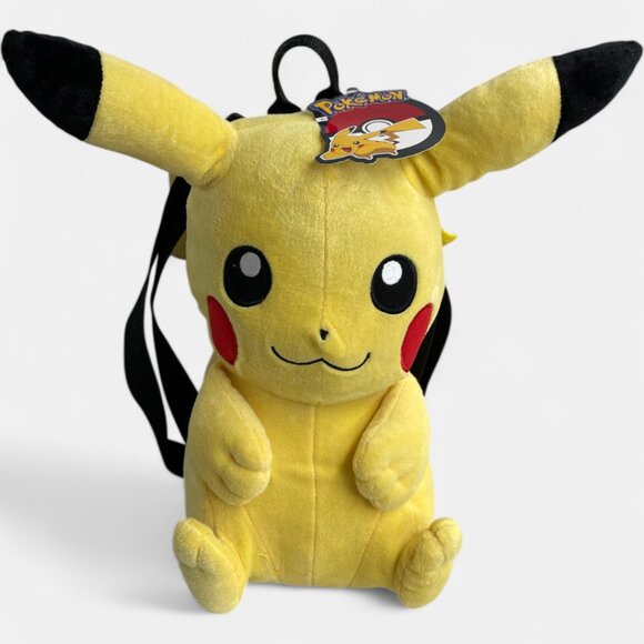 Plush Pikachu Pokemon Backpack 14" Bag 2016 NEW TAGS Stuffed Starpoint F.A.B. - Picture 1 of 9